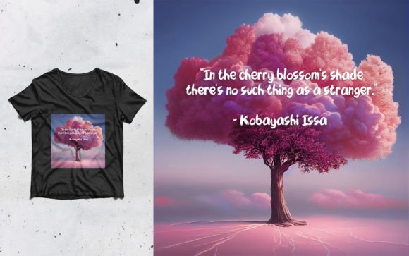 Cherry Blossom Quotes T-Shirt Designs