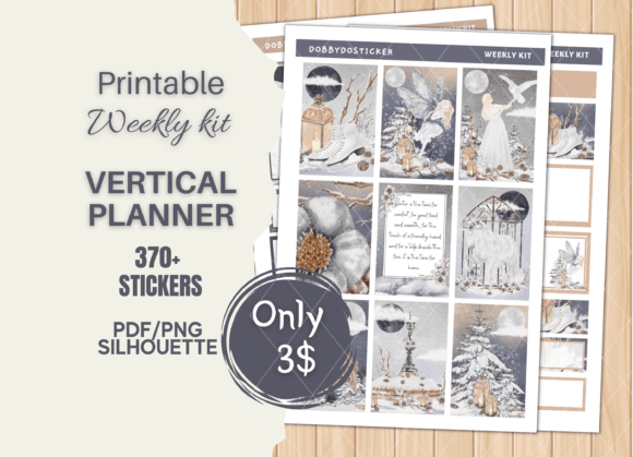 Winter Printable Planner Stickers Kit